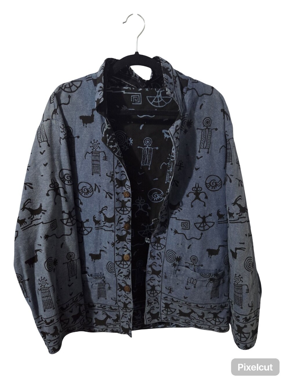 Hand Dyed Patterned Reversible Blazer